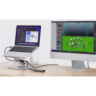 Conceptronic Laptop Halterung inkl 7-in-1 Docking Station si