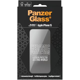 PanzerGlass Ceramic Protection f&uuml;r iPhone 15 Ultra-Wide Fit w.