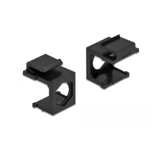 Delock Keystone Abdeckung (VPE4) schwarz mit 9,7 mm Durchf&uuml;hrung