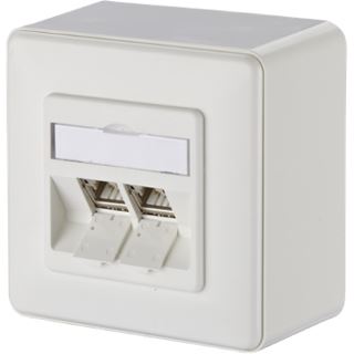 Metz Connect Anschlussdose ISO/IEC Cat.6A Modul 2 Port 270°M AP