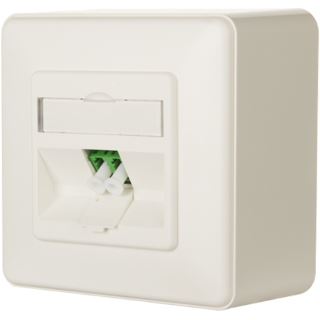 Metz Connect OpDAT Anschlussdose AP 1xLC-D SM APC reinweiss