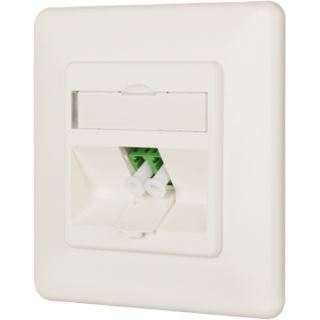 Metz Connect OpDAT Anschlussdose UP 1xLC-D SM APC reinweiss