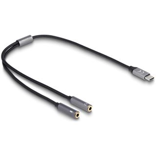 Delock Headset Adapter USB Type-C Stecker DAC 24 Bit / 96 kHz Hi-Res