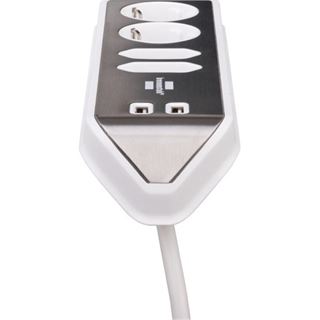 (&euro;11,98*/1m) 2.00m Brennenstuhl Steckdosenleiste alu/wei&szlig;