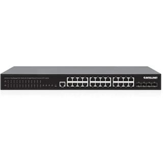 Intellinet 28-P PoE+ Managed Switch 4x10GbE 450W
