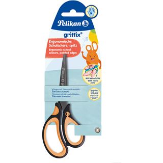 Pelikan griffix Schulschere spitz Rechtshänder NeonBlack Blister