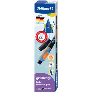Pelikan griffix F&uuml;ller Linksh&auml;nder Neon Black Faltschachtel