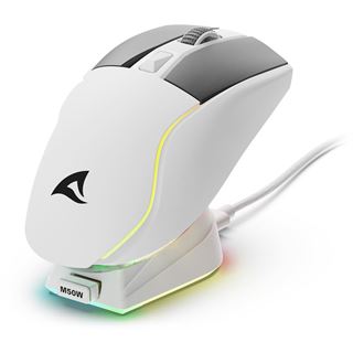Sharkoon Skiller SGM50W 2.4 GHz und USB weiß/schwarz (kabellos)