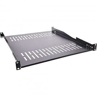 InLine 19" Fachboden, 550mm, 50kg, 1HE, RAL 9005 schwarz