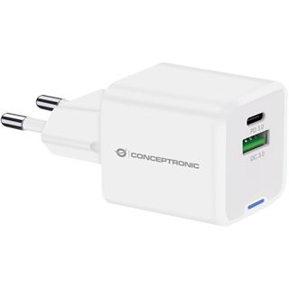 20 Watt Conceptronic Ladeger&auml;t 2Port 1xUSB-C,1xUSB-A 1.5m ws