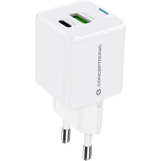 20 Watt Conceptronic Ladeger&auml;t 2Port 1xUSB-C,1xUSB-A 1.5m ws