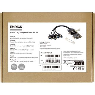 Conceptronic PCI Express Card 4-Port RS232 (DB9) Adapter