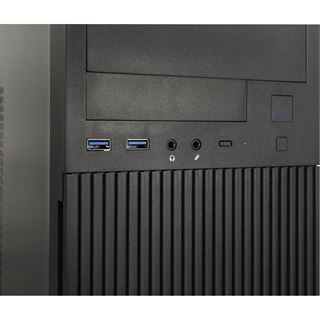 Inter-Tech IT-2815 Linear Midi Tower ohne Netzteil schwarz