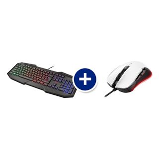 Trust Gaming Bundle GXT 830-RW schwarz + GXT 922W Ybar weiß