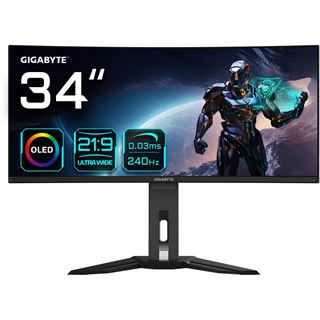 34" (86,36cm) Gigabyte MO34WQC2 schwarz 3440x1440 1xUSB-Typ-C /