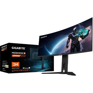 34" (86,36cm) Gigabyte MO34WQC2 schwarz 3440x1440 1xUSB-Typ-C /