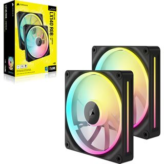 Corsair iCUE LX140 RGB 2er-Pack 140x140x25mm 350-2000 U/min 10-36