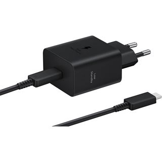 45 Watt Samsung Schnellladegerät USB-C USB-C Kabel 1,8m schwarz