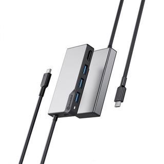 Alogic USB-C HUB 5 in 1 HDMI & USB space grau