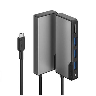 Alogic USB-C HUB 5 in 1 HDMI & USB space grau