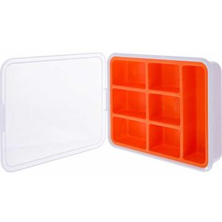InLine Kleinteilebox, 7 Fächer, Abmessungen: 180x140x40mm, orange