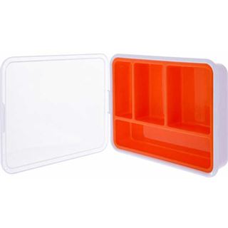 InLine Kleinteilebox, 4 Fächer, Abmessungen: 180x140x40mm, orange