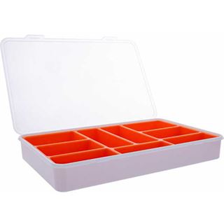 InLine Kleinteilebox, 9 Fächer, Abmessungen: 290x185x45mm, orange