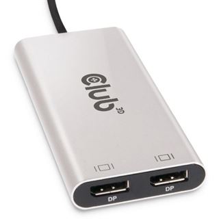 Club 3D Adapter Thunderbolt 3 > 2x DP 1.2 4K@60Hz aktiv St/Bu