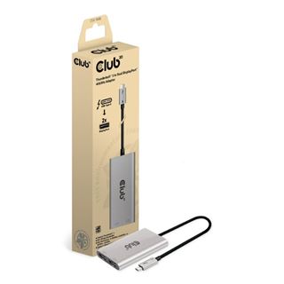 Club 3D Adapter Thunderbolt 3 > 2x DP 1.2 4K@60Hz aktiv St/Bu