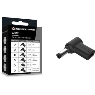 Conceptronic Adapter USB-C -> DC, Acer 5.5x1.7mm 18-20V sw