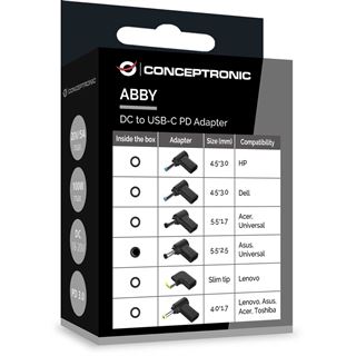Conceptronic Adapter USB-C -> DC, Asus 5.5x2.5mm 18-20V sw