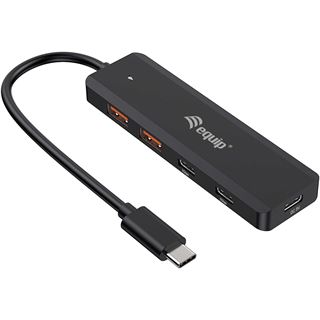 Equip USB-Hub 4-Port 3.2/C->2xUSB-C 2xUSB-A 10Gbps o.Netz.sw