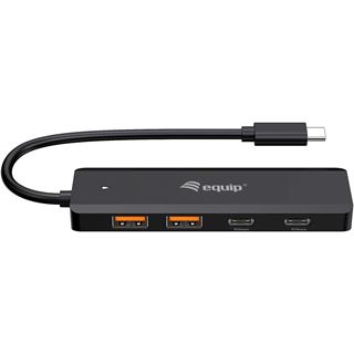 Equip USB-Hub 4-Port 3.2/C->2xUSB-C 2xUSB-A 10Gbps o.Netz.sw