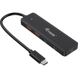 Equip USB-Hub 4-Port 3.2/C->2xUSB-C 2xUSB-A 10Gbps o.Netz.sw