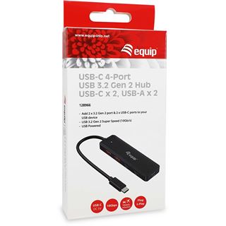 Equip USB-Hub 4-Port 3.2/C->2xUSB-C 2xUSB-A 10Gbps o.Netz.sw