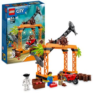 LEGO City 60342 Hainangriff-Stuntchallenge mit Spielzeug-Motorrad
