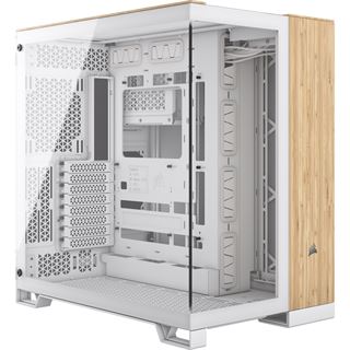 Corsair 6500X Midi Tower ohne Netzteil weiss/holz