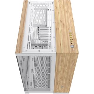 Corsair 6500X Midi Tower ohne Netzteil weiss/holz