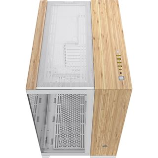Corsair 6500X Midi Tower ohne Netzteil weiss/holz