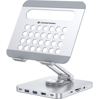 Conceptronic Tablet Halterung inkl 8-in-1 Docking Station si