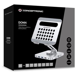 Conceptronic Tablet Halterung inkl 8-in-1 Docking Station si