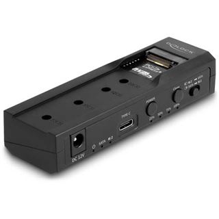 Delock USB Type-C Konverter fur 1 x M.2 NVMe SSD + 1 x SATA SSD / HDD