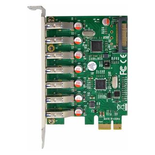 InLine Schnittstellenkarte, 7x USB-A 3.2 Gen.1, PCIe, mit SATA