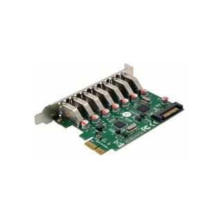 InLine Schnittstellenkarte, 7x USB-A 3.2 Gen.1, PCIe, mit SATA