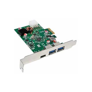 InLine Schnittstellenkarte, 2x USB-A, 1x USB-C 3.2 Gen.1, PCIe,