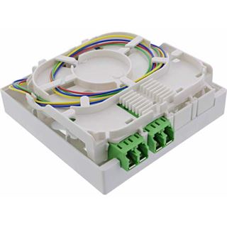 InLine FTTH Anschlussbox vorkonfektioniert 4x LC/APC 9/125&micro;m 50m