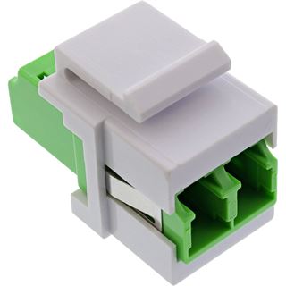 InLine LWL Keystone Snap-in Kupplung weiß, Duplex LC/LC,