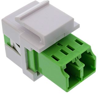 InLine LWL Keystone Snap-in Kupplung weiß, Duplex LC/LC,