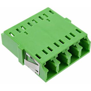 InLine LWL Kupplung, Quad LC/LC, singlemode, gr&uuml;n,