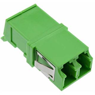InLine LWL Kupplung, Duplex LC/LC, singlemode, gr&uuml;n, mit